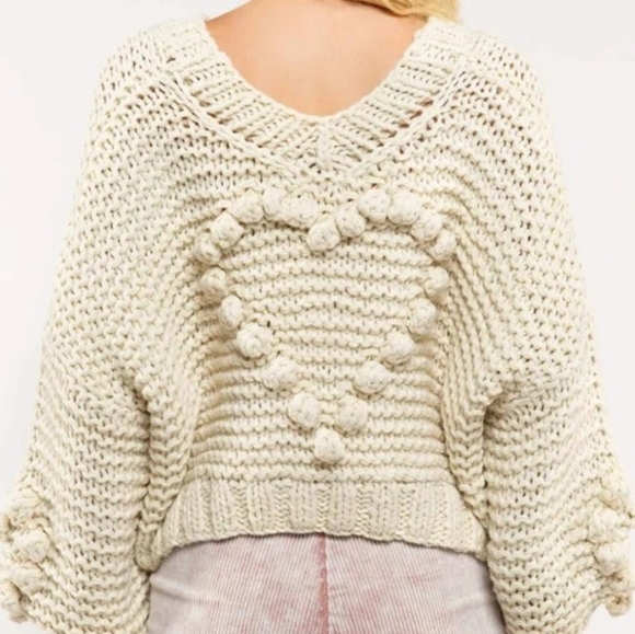 🦃SalePOL handcrochet Heart Bauble sleeve sweater! - Picture 4 of 4